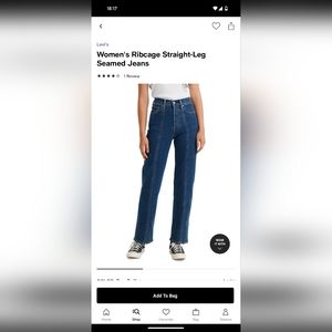 NWT Levi's ribcage straight ankle jeans, 10